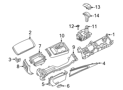 2021 Jeep Grand Cherokee Console Shifter-Gearshift Diagram for 5RW076U5AC