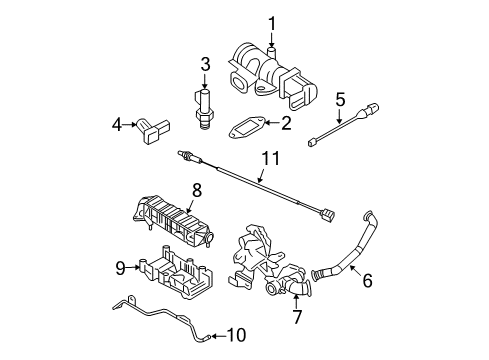 2007 Dodge Ram 3500 Powertrain Control Sensor-Exhaust Temperature Diagram for 68002443AB