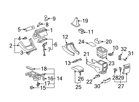 2006 Toyota Camry Heated Seats Stopper Screw Diagram for 93568-55016