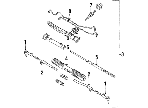 1988 Chevrolet Corsica P/S Pump & Hoses, Steering Column, Steering Gear & Linkage Hose Asm-P/S Inlet Diagram for 26028229