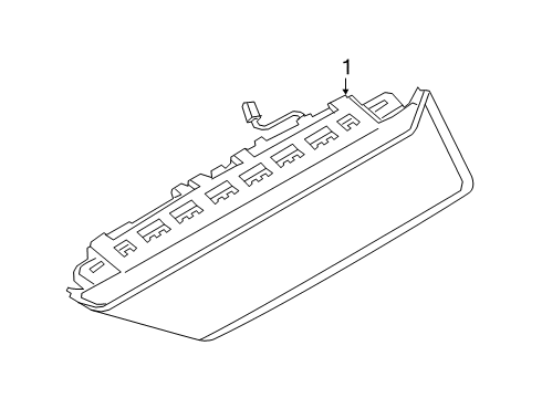 2022 BMW 840i xDrive High Mount Lamps Third Stoplamp Diagram for 63257476922