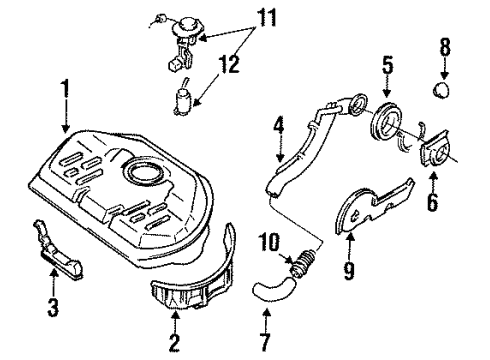 1985 Nissan Maxima Fuel Supply Hose-Filler Diagram for 17228-01E01