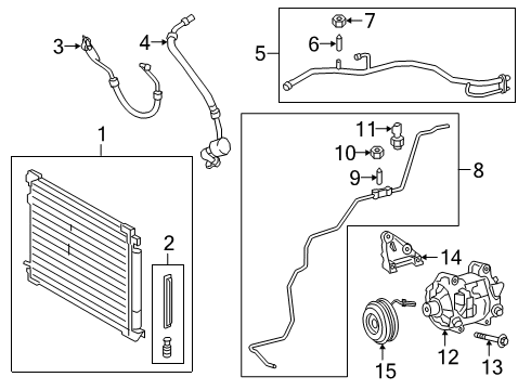 2019 Lexus ES350 Air Conditioner Tube & Accessory Ass Diagram for 88710-33540