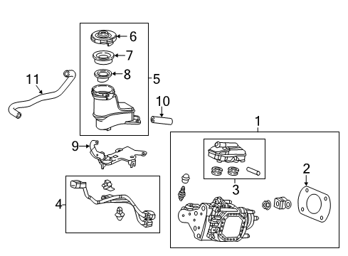 2014 Acura RLX Hydraulic System Master Cylinder Set (Coo) Diagram for 46101-TY2-315