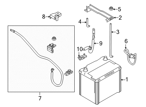 2015 Infiniti Q50 Battery Tube Assy-Battery Diagram for 24413-1MS0A