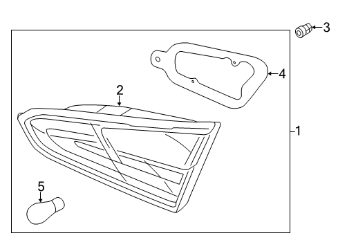 2014 Kia Forte Koup Backup Lamps Lens & Housing-Rear Combination Inside Diagram for 92430A7200