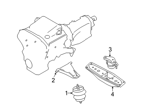 2011 Infiniti M56 Engine & Trans Mounting Bracket Engine Mounting Rh Diagram for 11232-1MC0A