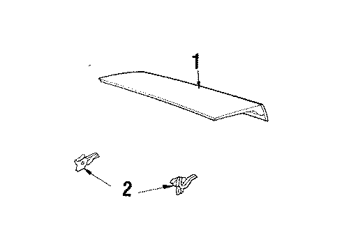 1994 Pontiac Sunbird Trunk Lid Weatherstrip Asm-Rear Compartment Lid *Black Diagram for 22575992