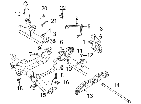 2007 Chrysler Aspen Front Suspension Components, Lower Control Arm, Upper Control Arm, Stabilizer Bar ABSORBER-Suspension Diagram for 68000156AB