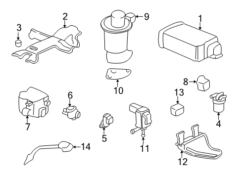 1999 Acura TL Powertrain Control Valve Set, Egr Diagram for 18011-P8A-A00