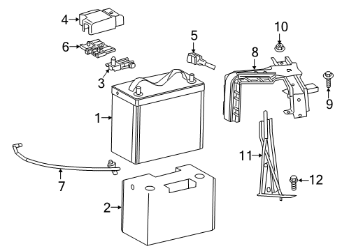 2016 Toyota RAV4 Battery Carrier Diagram for 74405-42010