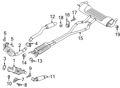 2018 Lincoln MKZ Exhaust Components Rear Support Nut Diagram for -W712349-S439