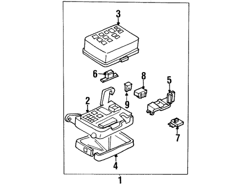 2001 Honda Passport Electrical Components Harn, Engine Room Diagram for 8-97230-602-3