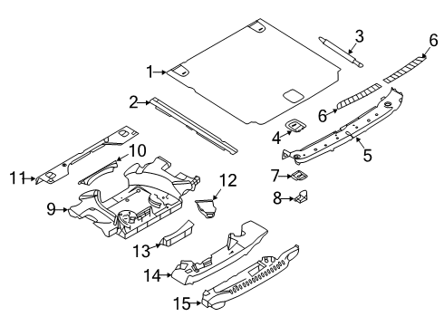 2020 BMW X4 Interior Trim - Rear Body FLOOR CARPET, LUGGAGE COMPAR Diagram for 51477463433