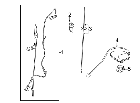 2017 Toyota Tundra Antenna & Radio Antenna Assembly Diagram for 86300-0C090