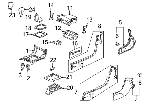 2005 Acura TL Heated Seats Lid, Shift Lock (Chromium Plating) Diagram for 54714-SEP-A83ZA
