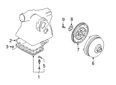 2000 Infiniti I30 Automatic Transmission Bolt FLYWHEEL Diagram for 12315-D0201