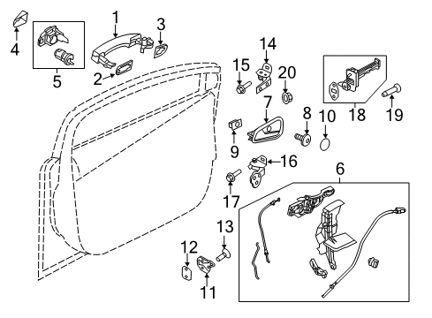 2018 Ford Focus Front Door Door Check Diagram for BM5Z-5823500-A