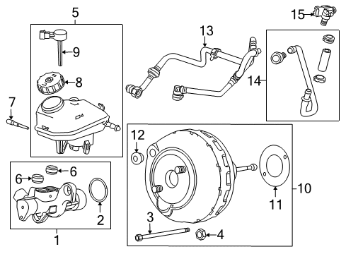2016 Chevrolet Malibu Limited Hydraulic System Pipe, Power Brake Booster Pump Inlet Diagram for 23183113