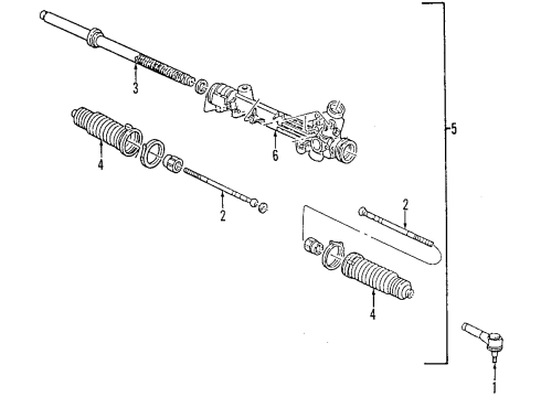 2009 Ford Ranger P/S Pump & Hoses, Steering Gear & Linkage Steering Gear Diagram for 9L5Z-3504-E