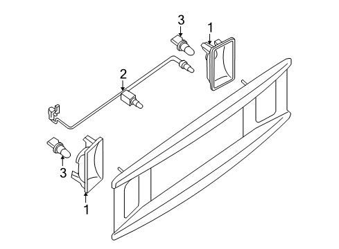 2006 Infiniti QX56 Bulbs Lamp Assembly-Back Up LH Diagram for 26515-7S600