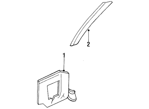 1988 Nissan 300ZX Interior Trim - Pillars, Rocker & Floor Garnish-Windshield Pillar LH Diagram for 76909-16P00