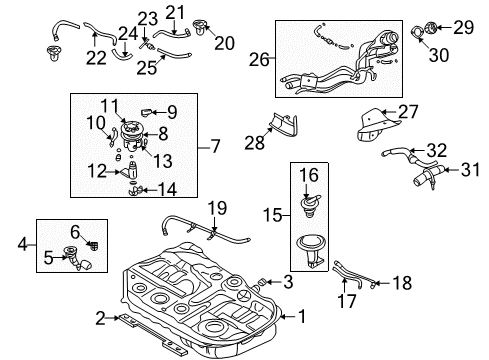 2005 Mitsubishi Outlander Filters Pump Diagram for 1760A094