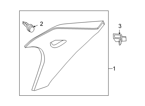 2011 Nissan Maxima Interior Trim - Quarter Panels Garnish-Rear Pillar, LH Diagram for 76935-9N00A