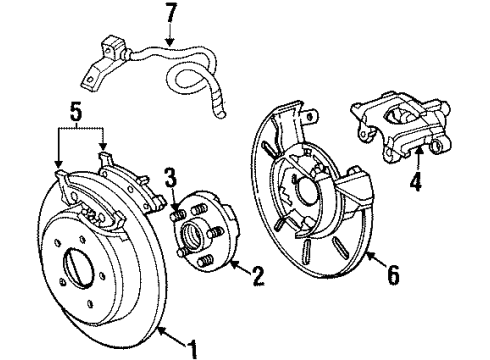 1999 Plymouth Grand Voyager Rear Brakes Adapter-Disc Brake Diagram for 4882514