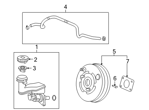 2010 Acura RL Dash Panel Components Master Cylinder Set, Power Diagram for 46101-SJA-A05