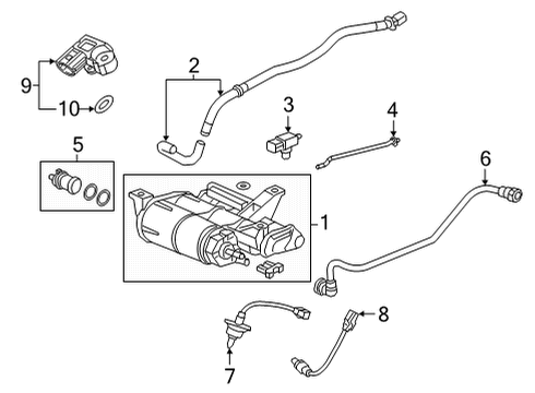 2022 Honda Civic Emission Components SENSOR, OXYGEN Diagram for 36532-64A-A01