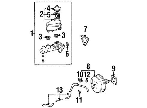 1999 Chevrolet Prizm Hydraulic System Valve, Brake Propn Diagram for 94859114