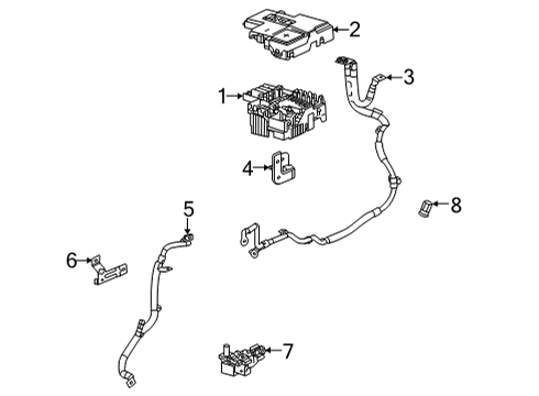 2022 Buick Encore GX Battery Cables Fuse Box Cover Diagram for 42702539