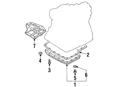 1996 Nissan Maxima Transaxle Parts Bolt-Flywheel Diagram for 12315-77A00