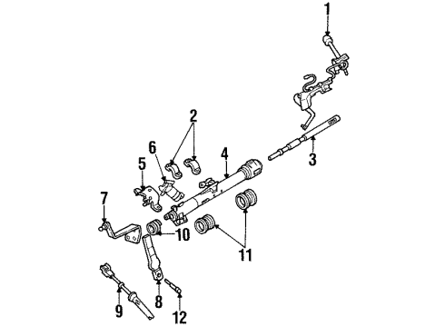 1997 Ford Windstar Gear Shift Control - AT Cable Assembly Diagram for XF2Z-7E395-AA