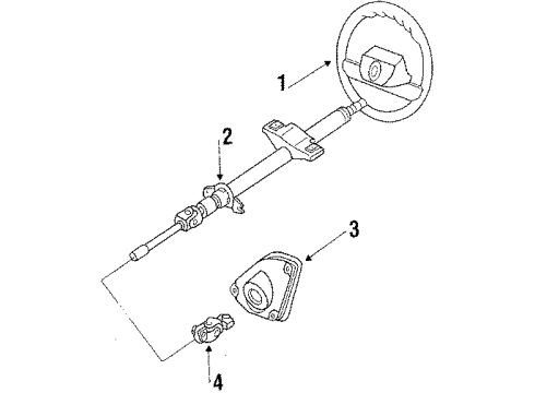 1984 Nissan Stanza Steering Column & Wheel Column Steering Diagram for 48810-D1202