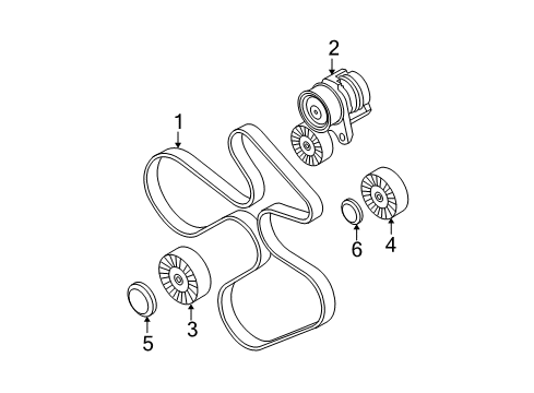 2012 BMW 335i Belts & Pulleys Belt Idler Pulley Diagram for 11287556251