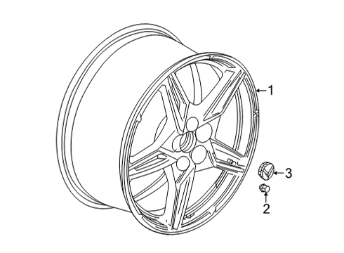 2022 Chevrolet Corvette Wheels Wheel Diagram for 84785086