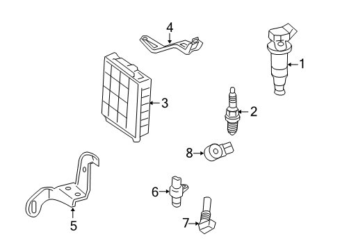 2010 Lexus GX460 Ignition System ECM Rear Bracket Diagram for 89668-60290