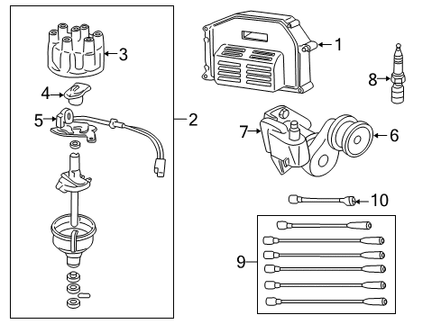 1999 Dodge Dakota Ignition System Cable Pkg-Ignition Diagram for 4728038AC