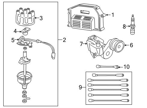 1997 Dodge Dakota Ignition System Engine Controller Module Diagram for R5278323AB