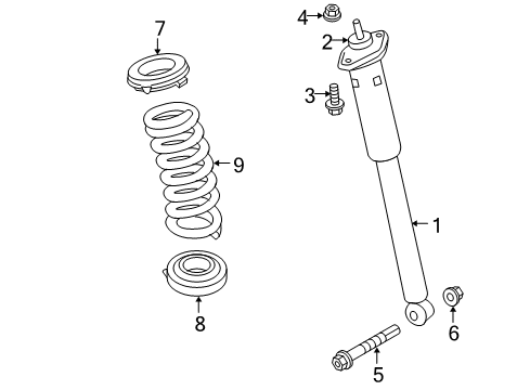 2005 Chrysler 300 Shocks & Components - Rear Rear Coil Spring Diagram for 4895323AB