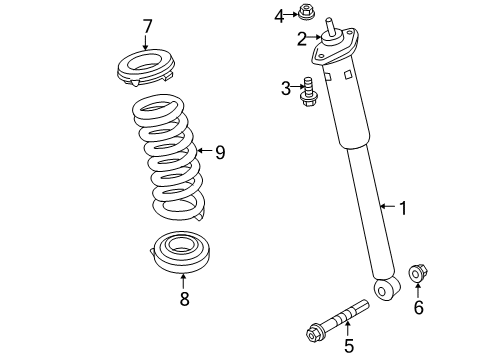 2010 Chrysler 300 Shocks & Components - Rear Rear Coil Spring Diagram for 4895496AC