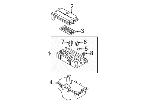 2002 Kia Sedona Fuse & Relay Fuse-Slow Blow Diagram for 1898004826