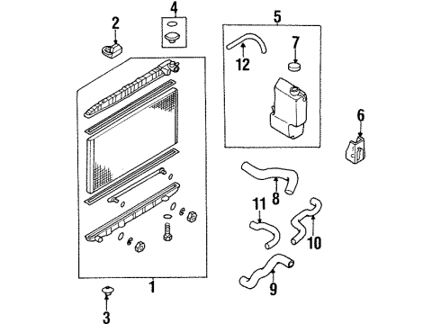 1999 Nissan Sentra Radiator & Components Cap Assembly-Radiator Diagram for 21430-F4305