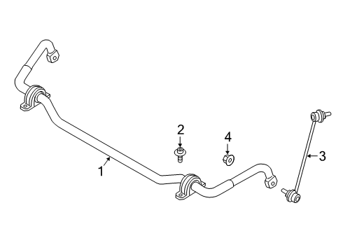 2021 BMW X4 Stabilizer Bar & Components - Rear HEX SCREW WITH COLLAR Diagram for 33178095563