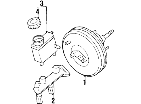 1998 Lincoln Navigator Dash Panel Components Reservoir Assembly Diagram for F75Z-2L454-AA