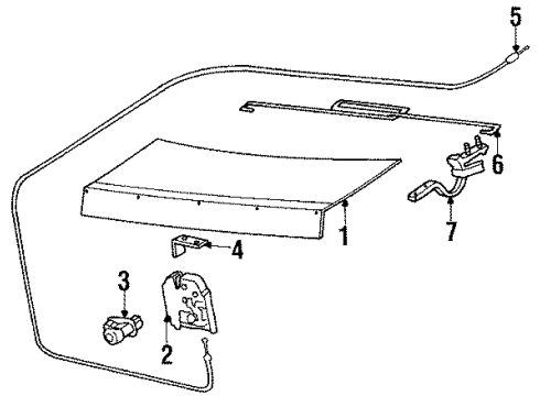 1985 Honda Civic Trunk Lid Cylinder, Trunk Diagram for 83303-SB4-661