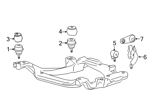 Diagram for 2006 Ford Freestar Engine & Trans Mounting