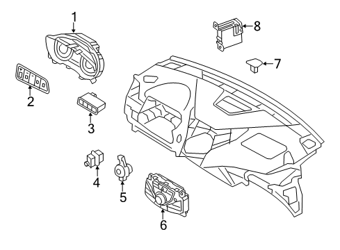 2014 Hyundai Azera Automatic Temperature Controls Cluster Assembly-Instrument Diagram for 94053-3V900